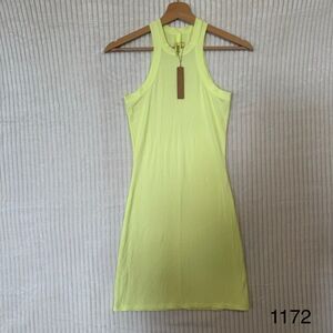 Skims Soft Lounge High Crewneck Tank Minidress Lemonade Size XS NWT Sold Out